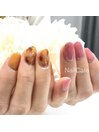 秋冬★べっこう柄ネイル
