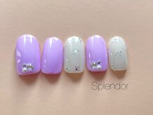 ネイルサロン スプレンダー(Splendor)/パープルネイル