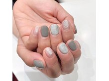 ヘアアンドネイル ミューズ 新浦安店(HAIR&NAIL MUSE)/マーブル/グレー/ニュアンス