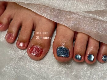 シマー(Shimmer)/夏フットネイル