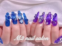 エムズ ネイルサロン(M2)/透け感ゴデゴデ夏ネイル