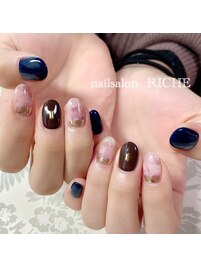 ニュアンス×ミラーネイル！