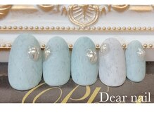 ディア ネイル(Dear nail)/マット×ぷっくりミラー