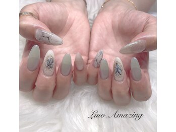 リノ アメージング(Lino.amazing)/大理石ネイル