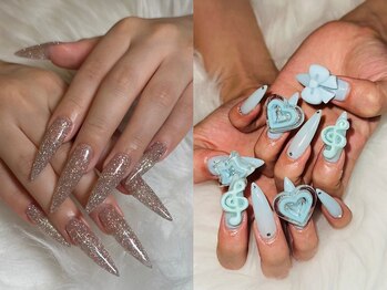 サロン ロワ(Salon Rowa)の写真/長さ出しで指先を美しく♪地爪にコンプレックスがある方もご相談下さい◎長さ出しで理想の指先を叶えます☆