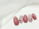 上品ピンク/春/ニュアンスネイル