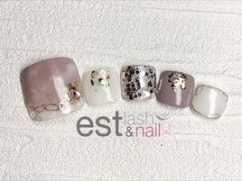 フットマーブルラメネイル