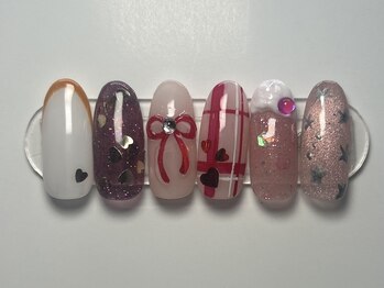 ジョアネイル(JOA Nail)/ハートホロ/チェック/リボン/星