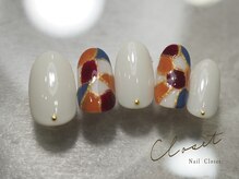 ネイルクローゼット(Nail Closet)/2月design ステンドクラスネイル