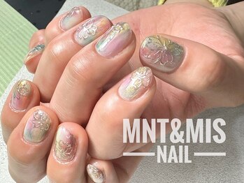 ミントアンドミスネイル(Mnt&Mis NAIL)/【持込デザイン】春ネイル¥9800