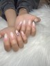 No1 チップ長さ出し　シンプルデザイン＋パーツ2個　9200円