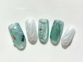 マグネットネイル　金魚　ミラー