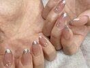 ラメフレンチネイル