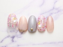 ツイードネイル初回￥7500