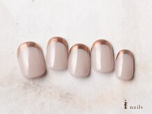 アイネイルズ 横浜EAST店(I-nails)/メタリックミラーフレンチネイル