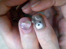 アミュリー ネイル アトリエ(Amury nail atelier)/ハート くま シアー ぷっくり 3D