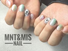 ミントアンドミスネイル(Mnt&Mis NAIL)/【持込デザイン】春ネイル¥9800
