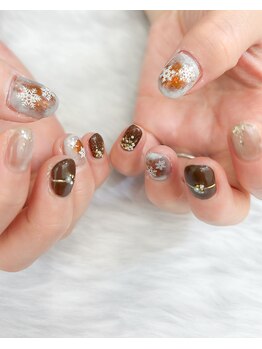 奥行きホロの雪の結晶デザイン