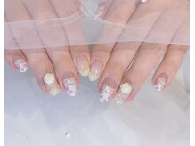 レース×ばらネイル