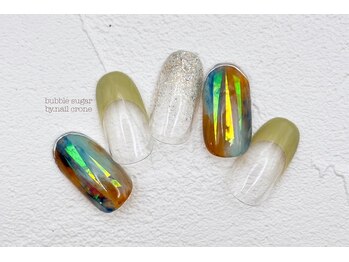 バブル シュガー バイ ネイルクローネ(bublle sugar by.nail crone)/ニュアンスフレンチネイル