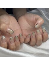 Mネイルアンドカフェ シェレステ/stone french