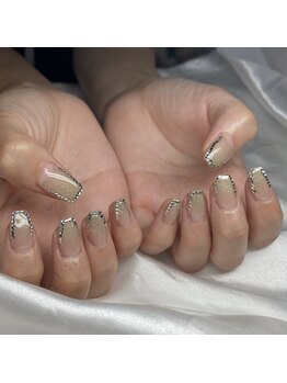 Mネイルアンドカフェ シェレステ/stone french