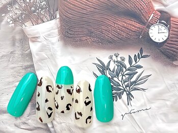 ネイルサロン&スクール ジーナ(GINA)/グリーン×レオパード