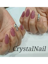 クリスタルネイル イオンモール広島府中店(CRYSTAL NAIL)/ニュアンスネイル×モーブピンク