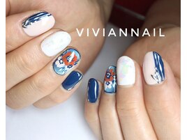 フラワー　手描き