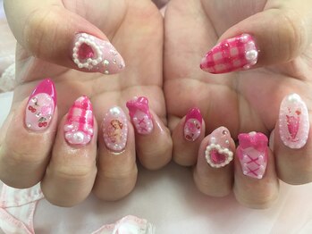 ネイルサロン パピリオ(Nail Salon papilio)/ギンガムチェックネイル♪