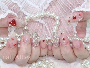 ネイル アリーズ セカンド(nail Allies 2nd)/赤ハートネイル