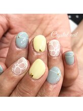 クリスタルネイル ゆめタウン博多店(CRYSTAL NAIL)/フラワーアートネイル