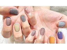 ネイル シスター(nail sister)/くすみポップネイル