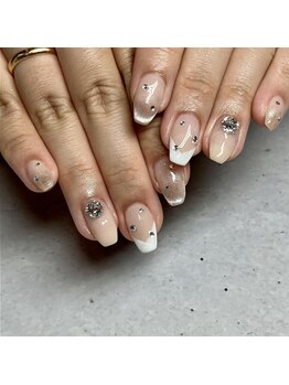 Mネイルアンドカフェ シェレステ/韓国、ワンホンネイル