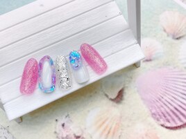 ぷっくりカラフルネイル