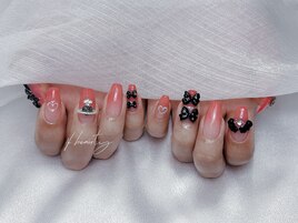 グラデーションにパーツ