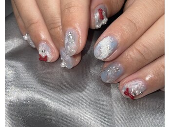 フロル(FLOR)/ニュアンスレースリボンネイル