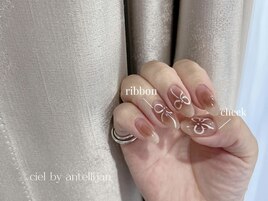 ふんわりチーク×韓国リボン