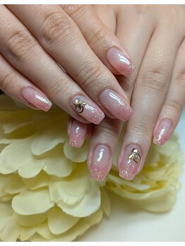 コーラル(CORAL)/ラメグラデーションアート￥9200