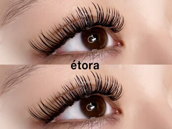 エトラ 目黒(etora)の写真/【濃さ・モチ・デザイン重視の方にお勧め】人気のバインドロック(Wフラット)で圧倒的な存在感のお目元に☆