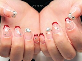 バレンタインネイル