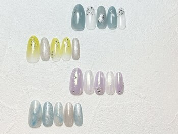 マニネイルケア 北上店(maninail CARE)の写真/派手過ぎず、落ち着いた印象のデザインを毎月4種ご提案★お好みデザインをお選びください♪