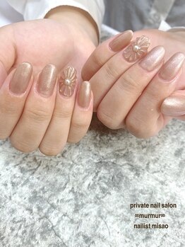 プライベート ネイルサロン マーマ(murmur)/ぷくぷくフラワーネイル