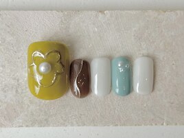 ワンポイントFlower nail