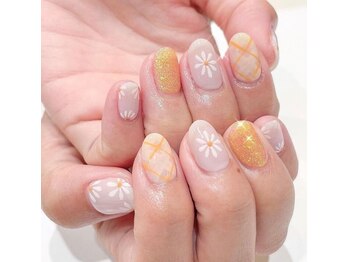 ヘアアンドネイル ミューズ 新浦安店(HAIR&NAIL MUSE)/フラワー手描きアート