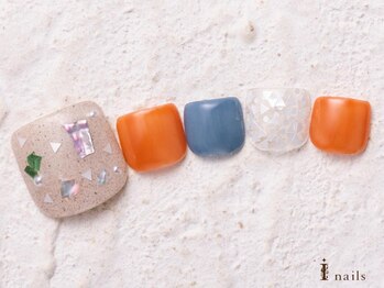 アイネイルズ 横浜WEST店(I-nails)/シェルホロちぐはぐ8480円