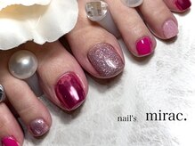 ネイルズミラク(nail's mirac.)の雰囲気(*ピンクフットネイル*)