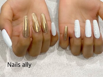 ネイルズアリー 立川店(Nails ally)/アルファベット×イニシャル×冬