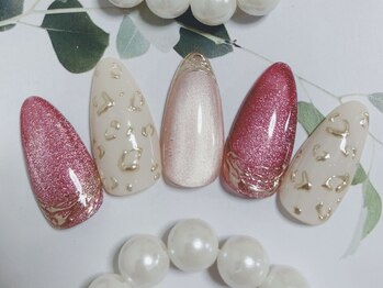キラキラネイル 川口 南鳩ヶ谷店/キラキラヒョウ柄ネイル
