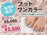 【ご新規様限定】アートなし フット★ワンカラーコース ￥5,500